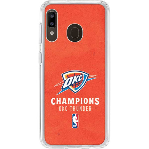 2025 NBA Champions Oklahoma City Thunder Galaxy A20 Clear Case